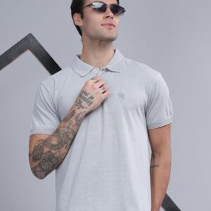 Zip S || Grey Melange || 100% Cotton T-Shirt