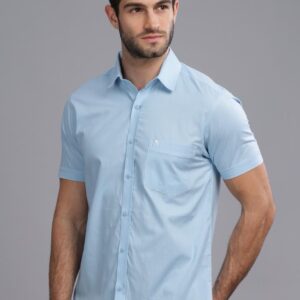 Shirt02 – Light Blue || Half Sleeve || 100%Linen Cotton
