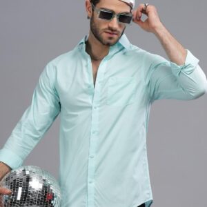 Shirt02 – Light Green || Full Sleeve || 100%Linen Cotton