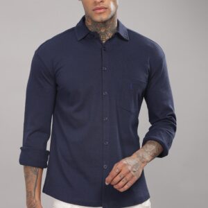 PR3 Shirts 01 A – NAVY || Full Sleeve Shirt