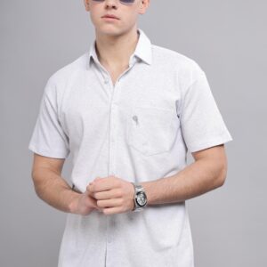 PR3 Shirts 003 – Silver Grey || Half Sleeve Shirt