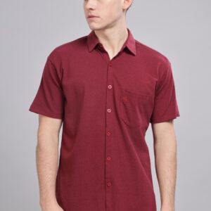 PR3 Shirts 003 – Maroon || Half Sleeve Shirt