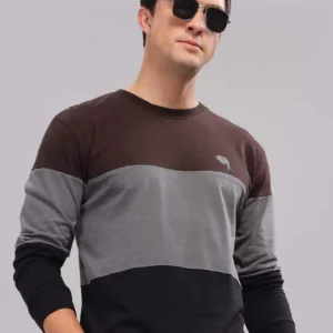 FS006 || Brown Trio || Full Sleeve Round Neck T-Shirt