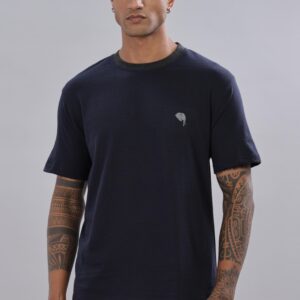 FS007 || Navy || Half Sleeve Round Neck T-Shirt