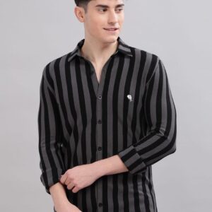 PR3 Shirts 005 – Black & Grey || Full Sleeve Shirt