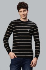 FS008 || Black Stripes  || Full Sleeve Round Neck T-Shirt