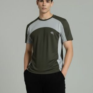 RHSO1A||OLIVE GREY|| Round Neck Half Sleeve-CS